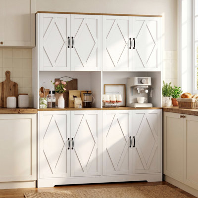 Wade Logan® 4-Door Pantry Storage Cabinet & Reviews | Wayfair